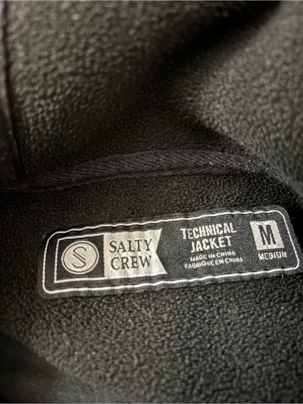 Salty Crew Black Half-Zip Hooded Windbreaker - Picture 3 of 3